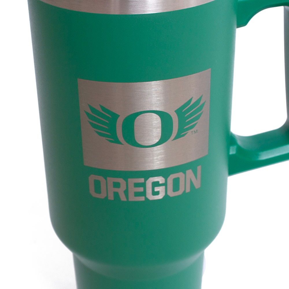 O Wings, RFSJ, Inc., Green, Tumblers, Metal, Home & Auto, Powder Coated, Stainless Steel, Laser Etched, 40 ounce, 830774